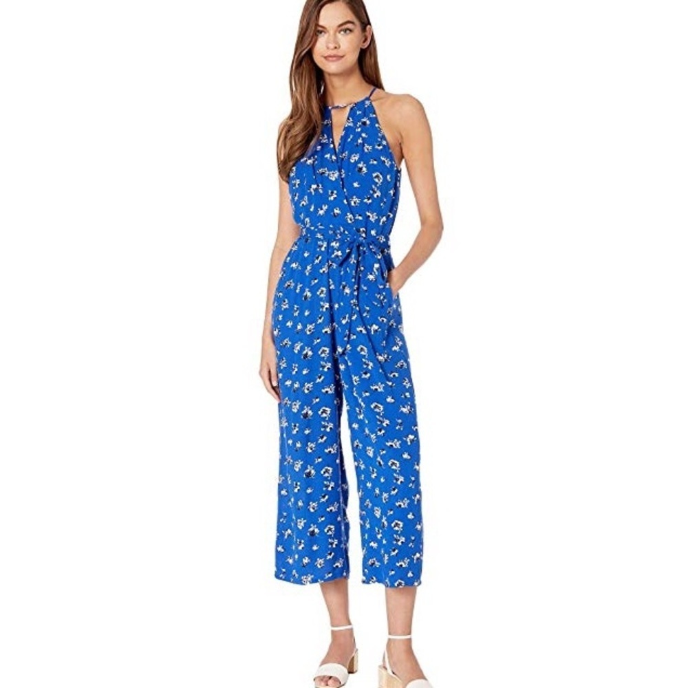 NWT 1. State Wrap Front Jumpsuit Blue SZ 14 - Picture 2 of 4